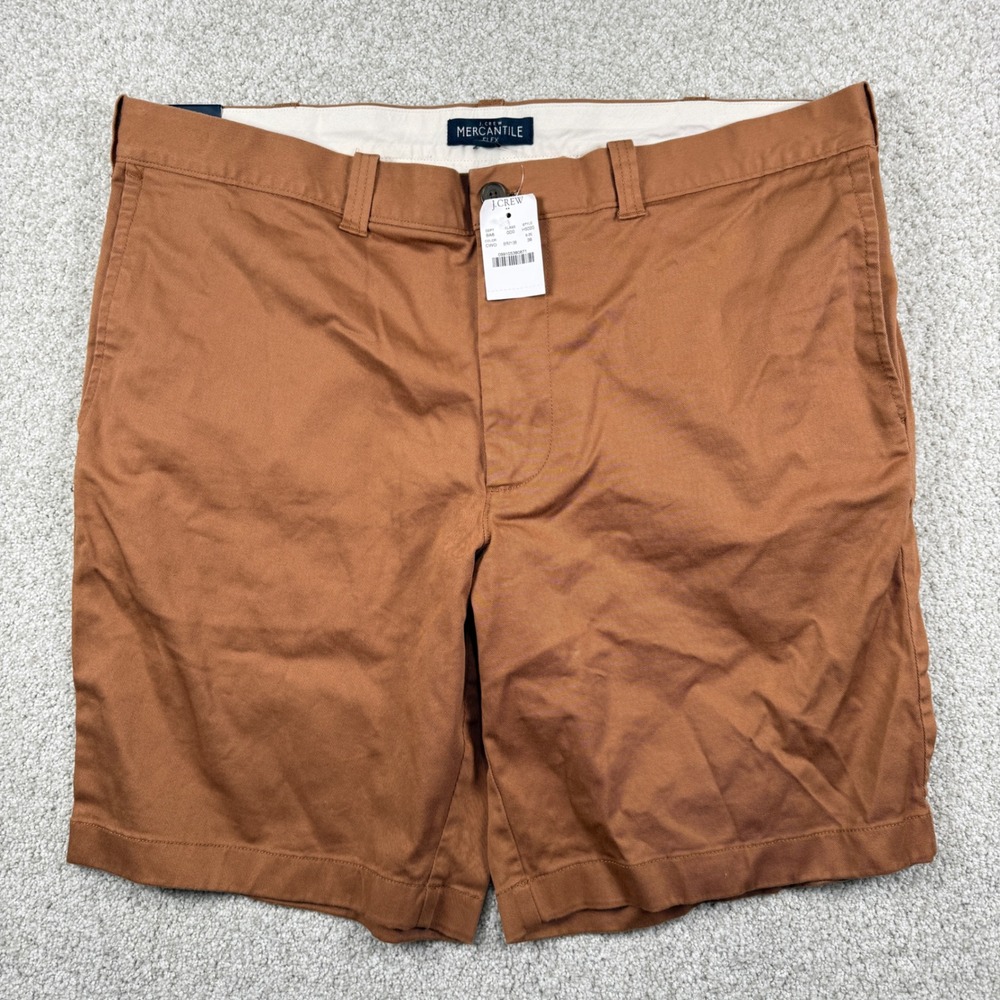 J.Crew Shorts Mens 38 Brown Mercantile Flex Gramercy 9" Inseam Cotton Stretch